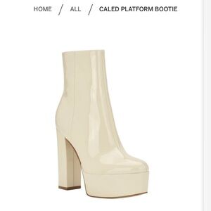 Marc Fisher LTD Caled Platform Bootie in Ivory
